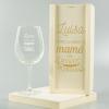 Cristalería personalizada: Copa de vino grabada para madre
