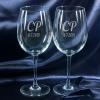 Cristalería personalizada: Copas de vino con iniciales grabadas