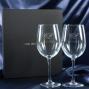 Regalos personalizados: Cristaler&iacute;a personalizada: Copas de vino con iniciales grabadas