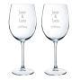 Regalos personalizados: Cristaler&iacute;a personalizada: Copas de vino grabadas