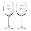 Cristalería personalizada: Copas de vino grabadas flores