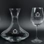 Regalos personalizados: Cristaler&iacute;a personalizada: Copas de vino y decantador con escudo