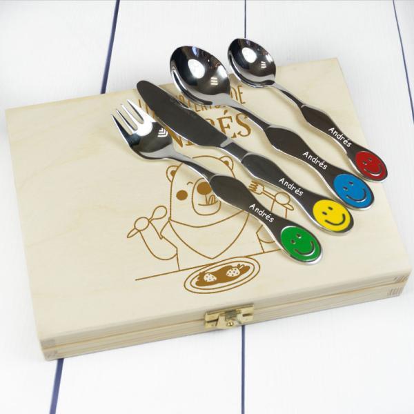 Cubiertos personalizados Smiley