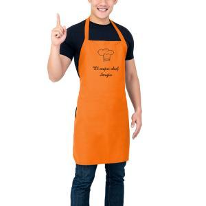 Delantal BIO bordado con motivo y nombre