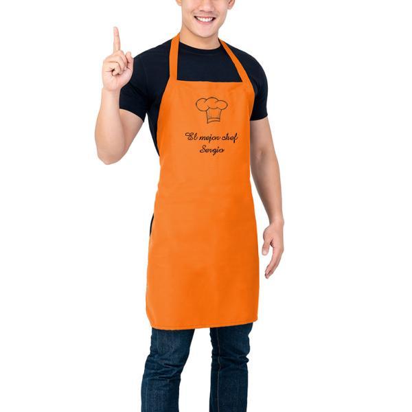 Delantal BIO bordado con motivo y nombre