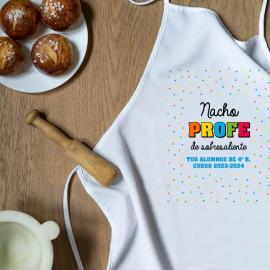 Delantal personalizado 'Profe de sobresaliente'