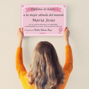 Diploma a la mejor abuela del mundo