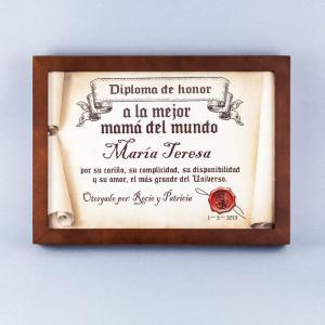 Diploma pergamino a la mejor madre