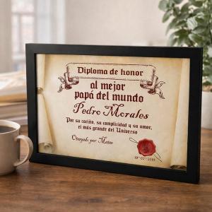 Diploma pergamino al mejor padre