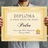 Diseño y decoración: Diploma personalizado al mejor abuelo