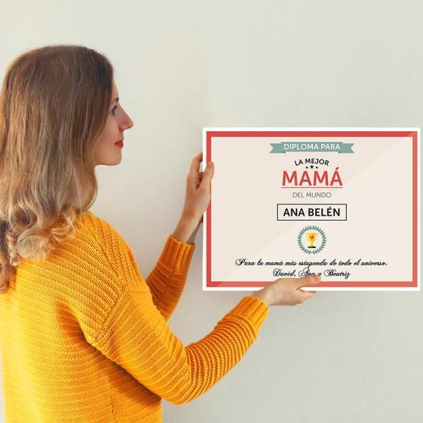 Diploma personalizado para la mejor mamá