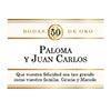 Etiqueta bodas de oro