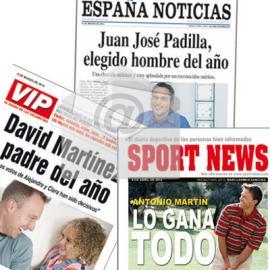 Falsa portada DIGITAL de periódico para él