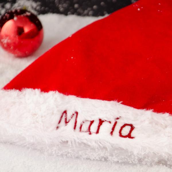 Gorro de Papá Nöel bordado con cascabeles