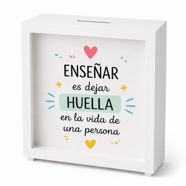 Hucha de madera para Profe 'Enseñar'