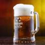 Regalos personalizados: Cristaler&iacute;a personalizada: Jarra de cerveza "El as del bal&oacute;n"