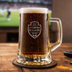 Jarra de cerveza grabada 'La taberna'