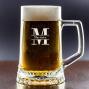 Regalos personalizados: Cristaler&iacute;a personalizada: Jarra de cerveza inicial en estuche grabado