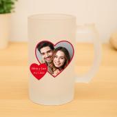 Jarra de cerveza personalizada 'Corazón'