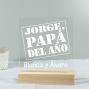 Regalos personalizados: L&aacute;mparas personalizadas: L&aacute;mpara led grabada 'Pap&aacute; del a&ntilde;o'