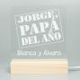 Regalos personalizados: L&aacute;mparas personalizadas: L&aacute;mpara led grabada 'Pap&aacute; del a&ntilde;o'