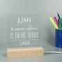 Regalos personalizados: L&aacute;mparas personalizadas: L&aacute;mpara led grabada para padre 'Te mereces'