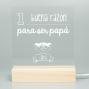 Regalos personalizados: L&aacute;mparas personalizadas: L&aacute;mpara led grabada 'Razones para ser pap&aacute;'