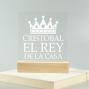 Regalos personalizados: L&aacute;mparas personalizadas: L&aacute;mpara led personalizada 'El rey de la casa'