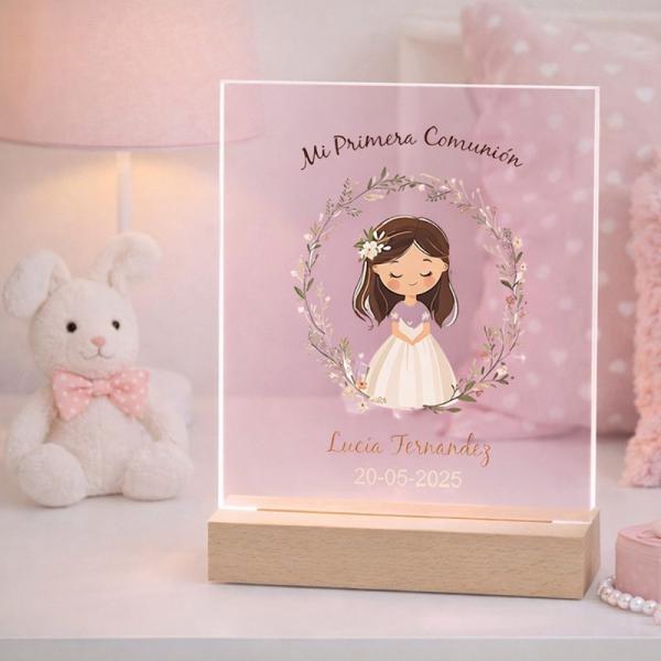 Lámpara personalizada 'Mi Primera Comunión'