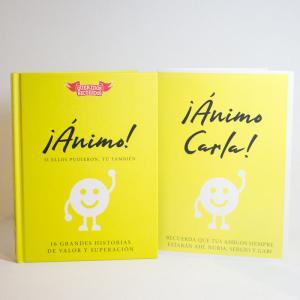Libro ¡Ánimo! con tarjeta personalizada