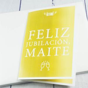 Libro de firmas con tarjeta personalizada