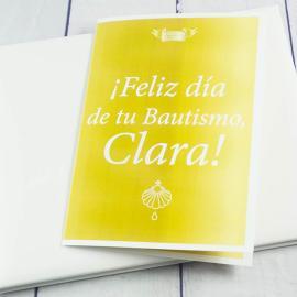 Libro de firmas con tarjeta personalizada