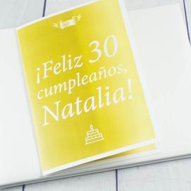 Libro de firmas con tarjeta personalizada