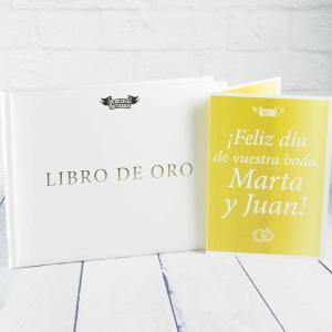 Libro de Oro con tarjeta personalizada