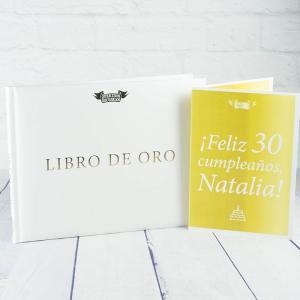Libro de Oro con tarjeta personalizada