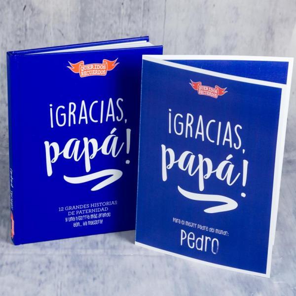 Libro ¡Gracias, papá! con tarjeta personalizada