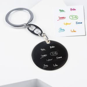 Llavero de plata firmas grabadas