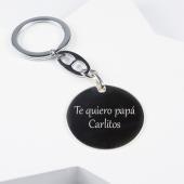 Llavero de plata grabado
