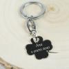 Llaveros personalizados: Llavero de plata trébol grabado