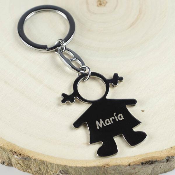 Llavero niña grabado