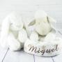 Regalos personalizados: Regalos con nombre: Manta beb&eacute; bordada con peluche