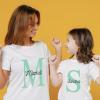 Regalos con nombre: Pack camisetas mamá e hij@ personalizado Inicial