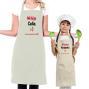 Regalos personalizados: Regalos bordados: Pack de delantal BIO bordado madre e hij@