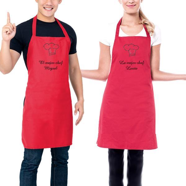 Pack de Delantal BIO bordado para pareja