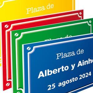 Placa de calle personalizada