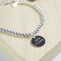 Regalos personalizados: Joyas personalizadas: Pulsera bolitas plata personalizada