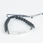Regalos personalizados: Joyas personalizadas: Pulsera con bolitas y chapa grabada
