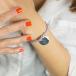 Pulsera de plata con el dibujo de tu hijo grabado