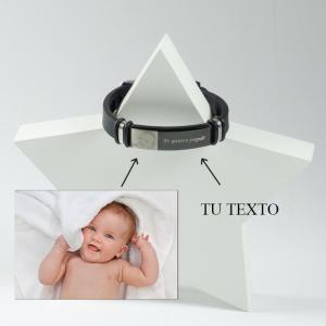 Pulsera grabada con foto para hombre
