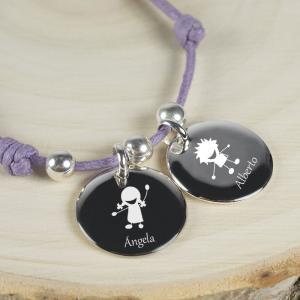 Pulsera medallas de plata personalizadas